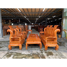 Mua Bộ ghế gỗ Tần Thuỷ Hoàng Tundo gỗ Hương Đá tiện Tay 12 sang trọng