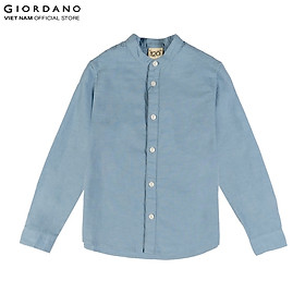 Áo Sơ Mi Tay Dài Trẻ Em Linen Shirt Giordano 03043216