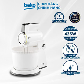 Mua Máy Đánh Trứng Để Bàn BEKO 425W Với 4 Chế Độ Và Chế Độ Turbo - Tặng Kem Que Và Thanh Trộn Trộn Siêu Tốc - HMM7422W - Hàng Chính Hãng