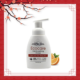 Nước rửa tay hữu cơ diệt khuẩn dạng bọt tinh dàu Cam 250ml thương hiệu Ecocare