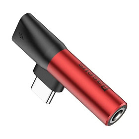 Mua Đầu chuyển đổi Baseus L41 Type C sang Audio 3.5mm và Type C hợp kim nhôm cao cấp nghe nhạc   nghe gọi cùng lúc ( 2 màu ) - Hàng chính hãng