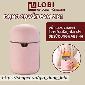 Mua Máy vắt cam đầu vắt cam bằng tay kiêm dụng cụ ép hoa quả chất liệu nhựa lúa mạch 2in1 tiện lợi