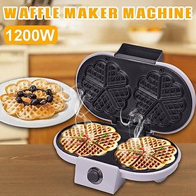1200W 220V Mini Waffle Machine Waffle Maker Household Electric Cake for Hash Browns and Other Carry-on Breakfast Lunch Snacks