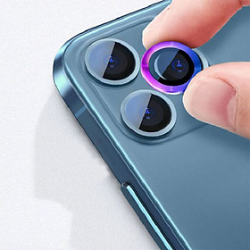 Dán titan từng mắt Camera dành  cho iPhone  12 Pro Max, 11, 11 Pro, 11 Pro Max 7 màu sắc cầu vồng