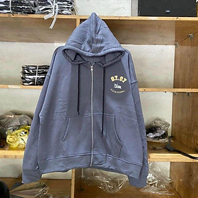 Áo khoác nam nữ  , áo khoác áo hoodie nam nữ mặc thêu 07, có khóa kéo , vải nỉ ngoại