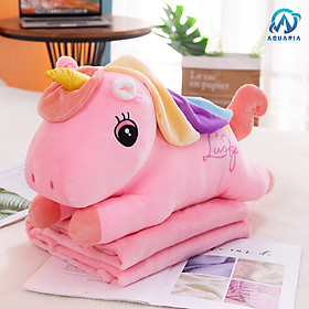 Mua Combo Mền Gối Văn Phòng Đa Năng Tiện Dụng Kèm Chăn 3in1 Gối Đầu Hoặc Ôm Hình Kì Lân Nằm Siêu Đáng Yêu Lucky