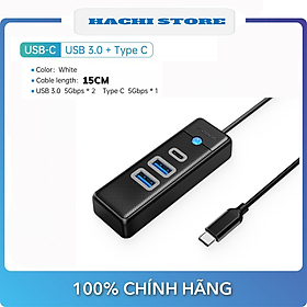 Mua HUB Type C ra 1 cổng TYPE C + 2 Cổng USB 3.0 Orico PWC2U-C3 - Hàng Chính Hãng