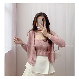 Set áo len cặp lông thỏ Quảng Châu cho nữ AL109