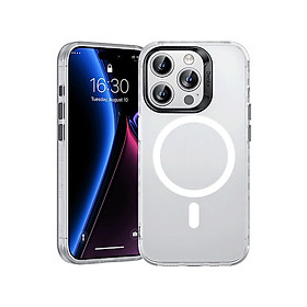 Ốp lưng nhám hỗ trợ sạc không dây cho iPhone 15 Pro Max, iPhone 15 Pro chính hãng Benks Magclap Lucis Armor Case , chống bám bẩn - Hàng nhập khẩu