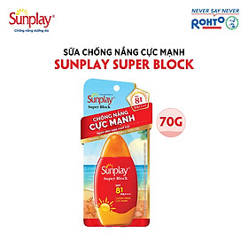 Kem chống nắng Sunplay cực mạnh dạng sữa Sunplay Super Block SPF 81, PA++++ 70g