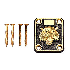 Guitar Neck Plate w/ Screws Cushion Pad Set for Electric Guitar Accessory