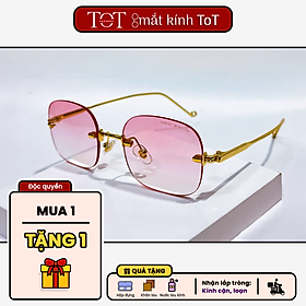 MUA 1 TẶNG 1 Kính mát khoan nữ TOTEYEWEAR mắt kính mát gọng kính khoan màu sắc thời trang TOT05