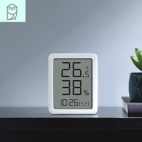 Nhiệt Kế Miaomiaoce Máy Đo Độ Ẩm Màn Hình LCD 3.5 Inch Kỹ Thuật Số Hiển Thị Thời Gian Nhiệt Độ Độ Ẩm 24H Cảm Biến Trong Nhà