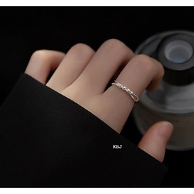 Nhẫn bạc nữ thời trang freesize chất liệu bạc s925 MS035a