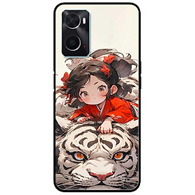 Ốp lưng cho Oppo A74 - A95 4G - A60 4G - A36 - A76 - A96 4G - Cô Bé Và Hổ Trắng - Hàng Chính Hãng