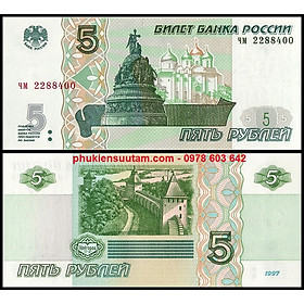 Mua Tiền Châu Âu - Russia - Nga 5 Rub 1997 UNC - Sưu tầm Độc Lạ tặng kèm phơi nilon - SP006198