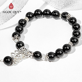 Vòng tay đá thiên nhiên phối charm cỏ 4 lá - Ngọc Quý Gemstones