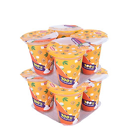 COMBO THẠCH DỪA ÁNH HỒNG MIX TRÁI CÂY: 02 LỐC THẠCH DỪA CHANH DÂY
