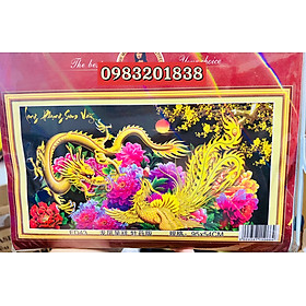 Mua Tranh thêu chữ thập Long phụng sum vầy ED43  kích thước 95 x 54 cm