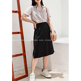 Chân váy công sở phom suông hàng thiết kế kiểu dáng Hàn Quốc