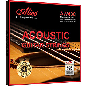 Mua Bộ dây đàn Guitar Acoustic/ Acoustic Guitar Strings - Alice AW438 - Plated High-Carbon Steel Plain string  Phosphor Bronze Winding  Multi-Layer Nano Coating - Hàng chính hãng