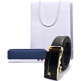 Thắt lưng/ dây nịt nam  khóa tự động có hộp đựng + túi tặng kèm làm quà tặng LOẠI 1