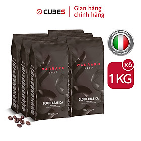 Cà phê hạt Carraro Globo Arabica - Hương hoa nhài và cánh hoa hồng nồng nàn - Hàng nhập khẩu từ Ý