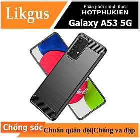 Ốp lưng chống sốc cho Samsung Galaxy A53 5G hiệu Likgus vân kim loại , chống sốc chuẩn quân đội, chống va đập - hàng nhập khẩu