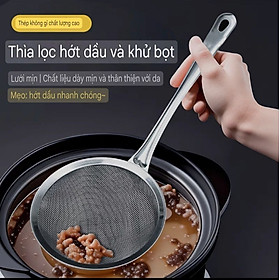 Dụng cụ lọc vớt bọt lọc dầu,  hớt bọt, vợt vớt cặn bã inox