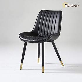 Mua Nội Thất  Ghế Ăn Thư Giãn Loft Họa Tiết Sọc Bọc Da Chân Sắt Cao Cấp Kích thước 41x53x82cm