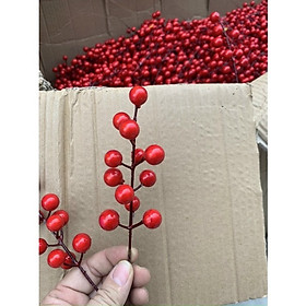 30 Cành Trái Cherry Đỏ Giả Dùng Để Trang Trí Cây Thông Giáng Sinh / Tiệc Cưới Mới, TRANG TRÍ TẾT