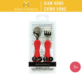 Bộ thìa nĩa ăn dặm cho bé Easy Grip Marcus & Marcus, từ 3 tuổi