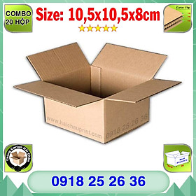 Mua 20 Hộp Carton  KT: 10 5x10 5x8cm  Hộp carton  Thùng carton  Hộp đóng hàng  Thùng đóng hàng  Hộp carton 3 lớp...