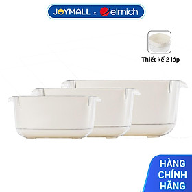 Mua Bộ thau rổ Rose Elmich EL0269  EL0270  EL0271  Hàng chính hãng  Size 17 23 28cm  nhựa PP an toàn sức khỏe  2 lớp - JoyMall