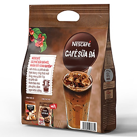 Cà phê hòa tan Nescafé 3in1 Cà Phê Sữa Đá 600G  Bịch 25 Gói x 24g