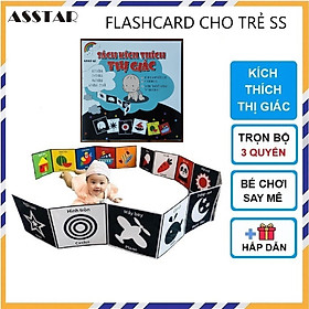 Thẻ kích thích thị giác cho trẻ sơ sinh, đồ chơi cho bé sơ sinh từ 0 - 2 tuổi, giúp bé phát triển giác quan và não bộ
