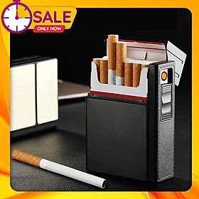 Mua Vỏ Hột Quẹt Bật Lửa Sạc Điện USB Kiêm Hộp Đựng 20 Điếu Focus YH035A Nhỏ Gọn Đẹp Độc Lạ