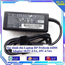 Sạc dành cho Laptop HP Probook 4430S Adapter 18.5V-3.5A 19V-4.74A - Kèm Dây nguồn - Hàng Nhập Khẩu