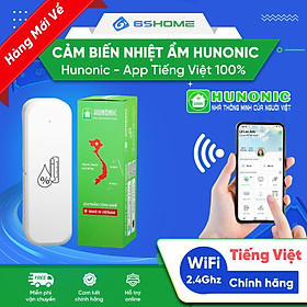Cảm Biến Nhiệt Độ và Độ Ẩm Hunonic WiFi/Bluetooth, App Tiếng Việt, Kiểm Soát Môi Trường, Tích Hợp Ngữ Cảnh Thông Minh
