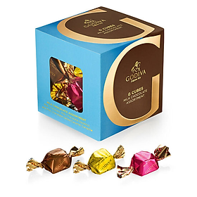 Chocolate GODIVA ngon nhất thế giới G Cubes : Hộp quà tặng 22 cái vị Milk Chocolate Assortment