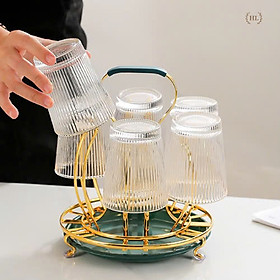 Khay Úp Cốc Đa Năng Có Khay Hứng Nước - Chất Liệu Inox Mạ Vàng, Thiết Kế Sang Trọng - HÀNG CHÍNH HÃNG MINIIN