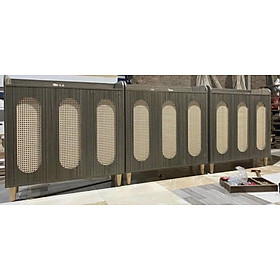 Mua Tủ giày phối mây 3 cánh 1m Tundo cửa vòm hiện đại