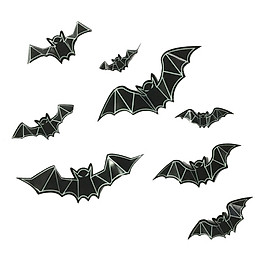Miếng Dán Tường Dạ Quang Trang Trí Halloween Hình Con Dơi