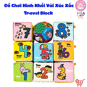 Đồ Chơi Hình Khối Vải Xúc Xắc Vui Nhộn Travel Block 9 pcs (0-2 tuổi) - Lalala Baby