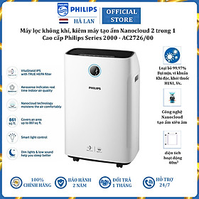 Máy Lọc Không Khí 2 Trong 1 Philips Series 2000 AC2726/00 Kèm Chức Năng Tạo Độ Ẩm - Hàng Nhập Khẩu