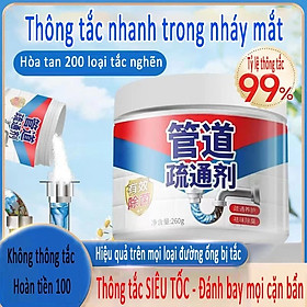 Bột Thông Cống Hỗ Trợ Làm Sạch Tắc Nghẽn Bồn Cầu, Đường Ống Nhanh Gấp 5 Lần Và Khử Mùi Hôi Hiệu Quả - Mua 3 Tặng 2