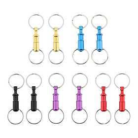 10pcs Detachable Pull Apart Quick Release Keychain Key Rings Dual Split Rings