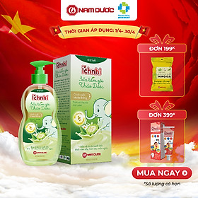 Sữa tắm gội thảo dược Ích Nhi cho bé chai 200ml phòng cảm lạnh, ngừa rôm sẩy, mẩn ngứa, dưỡng da mềm mịn