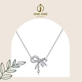 Dây Chuyền Nữ Kiểu Xích Thắt Nơ Ngọt Ngào Dễ Phối Đồ | Dây Chuyền Chic Chic B15