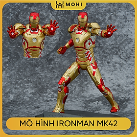 Mua  CÓ BOX  - Mô Hình Marvel Ironman MK42 siêu chất  cao 19cm - Figure Ironman - Hộp đẹp